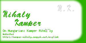 mihaly kamper business card